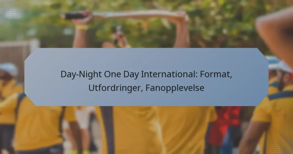 Day-Night One Day International: Format, Utfordringer, Fanopplevelse