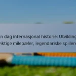 En dag internasjonal historie: Utvikling, viktige milepæler, legendariske spillere