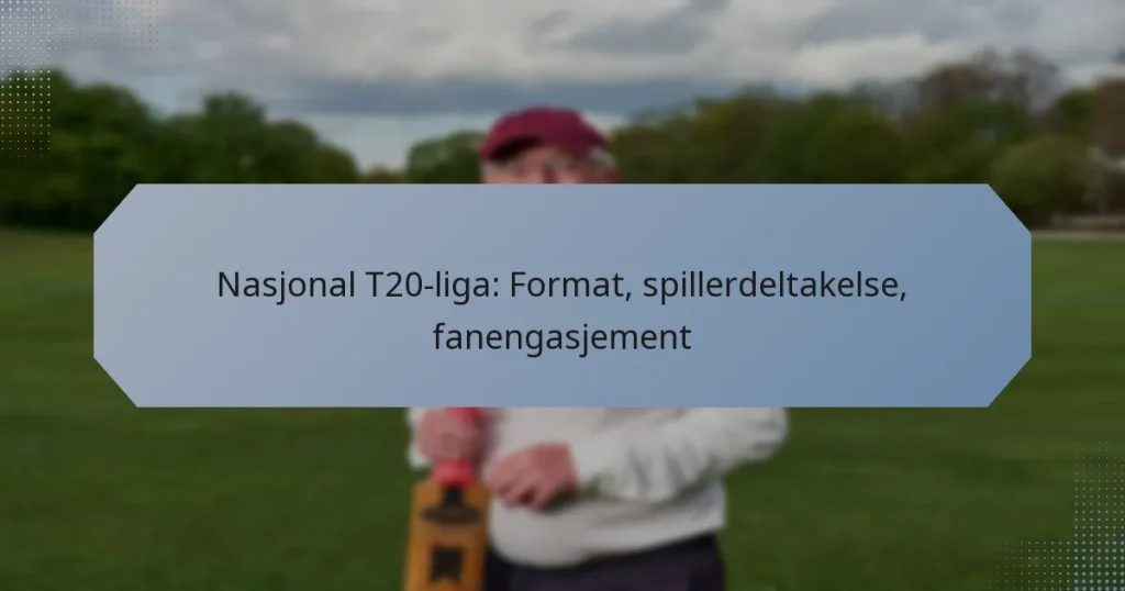 Nasjonal T20-liga: Format, spillerdeltakelse, fanengasjement