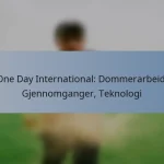 One Day International: Dommerarbeid, Gjennomganger, Teknologi