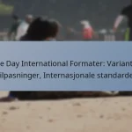 One Day International Formater: Varianter, Tilpasninger, Internasjonale standarder