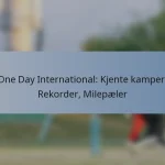 One Day International: Kjente kamper, Rekorder, Milepæler
