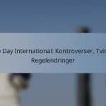 One Day International: Kontroverser, Tvister, Regelendringer