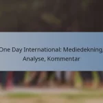 One Day International: Mediedekning, Analyse, Kommentar