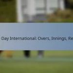 One Day International: Overs, Innings, Regler
