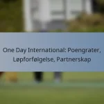 One Day International: Poengrater, Løpforfølgelse, Partnerskap