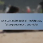 One Day International: Powerplays, feltbegrensninger, strategier