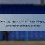 One Day International: Rivaliseringer, Turneringer, Ikoniske arenaer