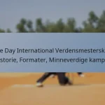 One Day International Verdensmesterskap: Historie, Formater, Minneverdige kamper