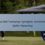 Rosa Ball Testkamp: Synlighet, Innvirkning, Spiller tilpasning