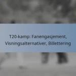 T20-kamp: Fanengasjement, Visningsalternativer, Billettering