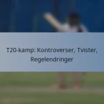 T20-kamp: Kontroverser, Tvister, Regelendringer