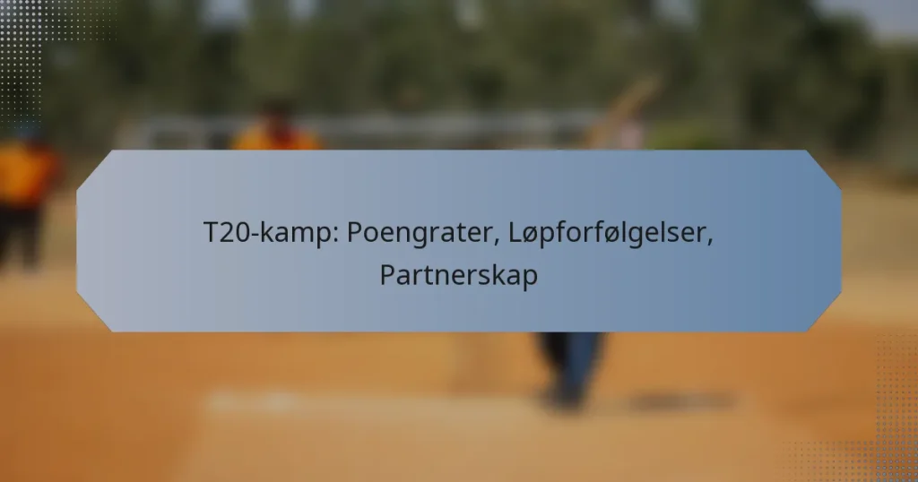 T20-kamp: Poengrater, Løpforfølgelser, Partnerskap