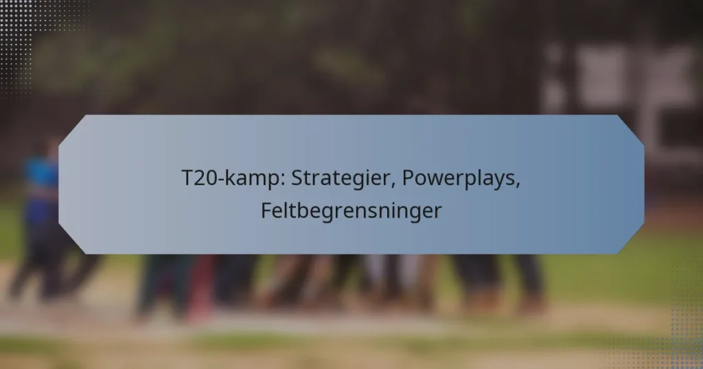 T20-kamp: Strategier, Powerplays, Feltbegrensninger
