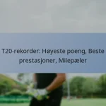 T20-rekorder: Høyeste poeng, Beste prestasjoner, Milepæler