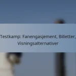 Testkamp: Fanengasjement, Billetter, Visningsalternativer