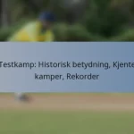 Testkamp: Historisk betydning, Kjente kamper, Rekorder
