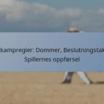 Testkampregler: Dommer, Beslutningstaking, Spillernes oppførsel