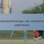 Testkamputfordringer: Vær, baneforhold, spillerfitness