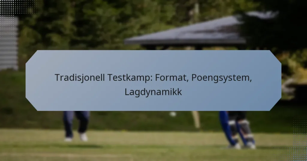 Tradisjonell Testkamp: Format, Poengsystem, Lagdynamikk